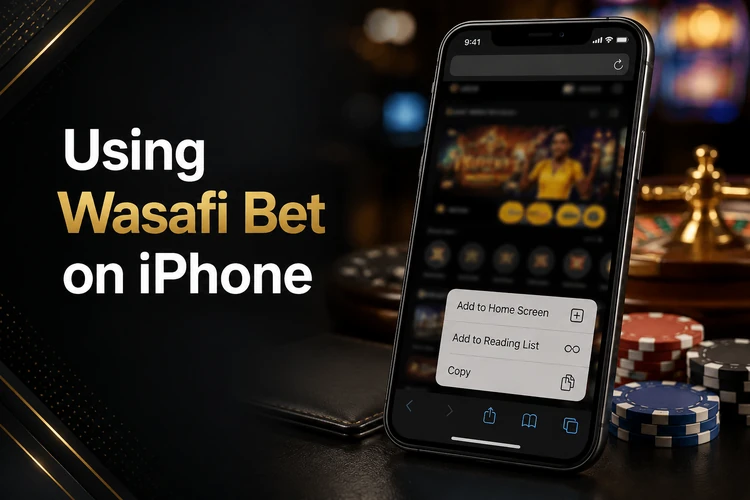 Using Wasafi Bet on iPhone